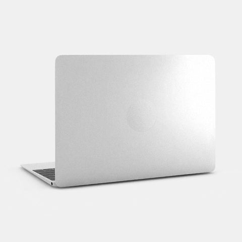 silver reusable macbook sticker tabtag on a laptop