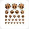 copper "skull" reusable privacy sticker set CamTag