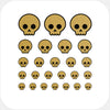 golden "skull" reusable privacy sticker set CamTag