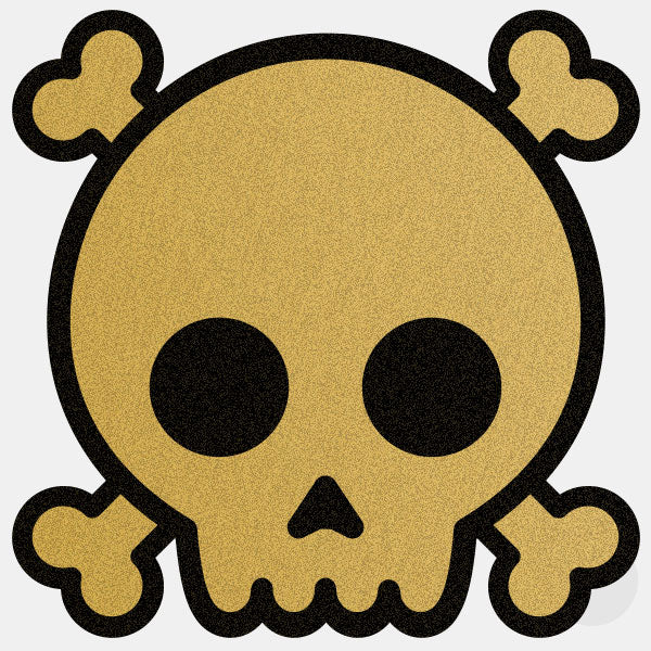 golden "skull" reusable macbook sticker tabtag