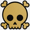 golden "skull" reusable macbook sticker tabtag