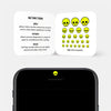 neon yellow "skull" reusable privacy sticker CamTag on phone