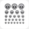 spacegray "skull" reusable privacy sticker set CamTag