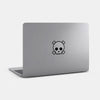 spacegray "skull" reusable macbook sticker tabtag on a mac