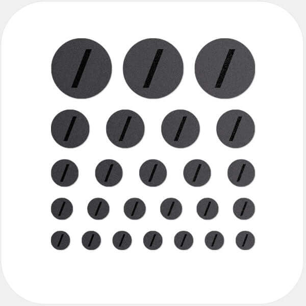 webcam privacy cover set for digital privacy with multiple sizes for laptops tablets and smartphones – spaceblack Slash CamTag