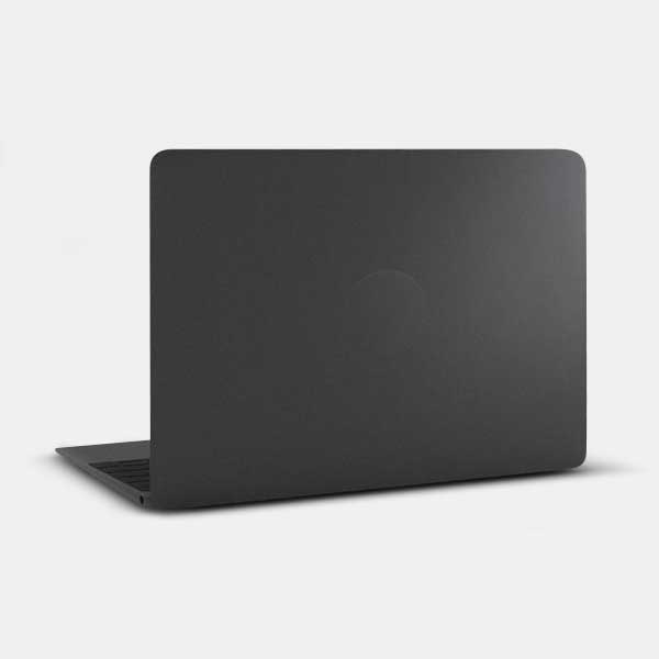 spaceblack reusable macbook sticker tabtag on a laptop