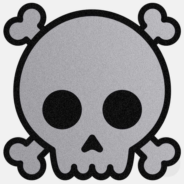 Spacegray Skull Reusable MacBook Sticker | TabTag