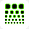 neon green "square" reusable privacy sticker set CamTag