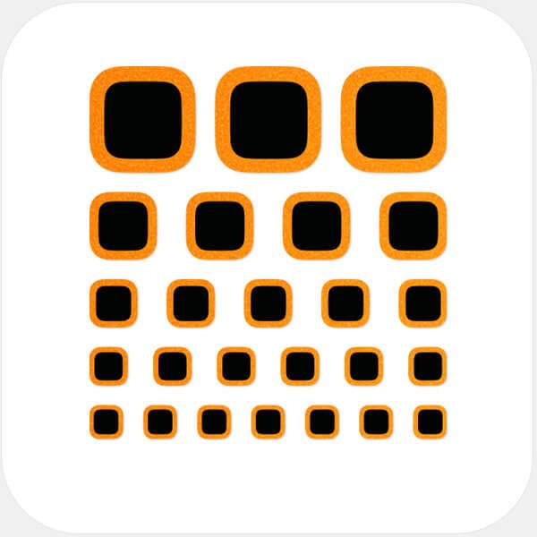 Reusable webcam privacy cover set with multiple sizes for phones laptops tablets and desktops – neon orange Square CamTag