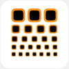 neon orange "square" reusable privacy sticker set CamTag