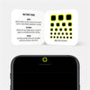 neon yellow "square" reusable privacy sticker CamTag on phone