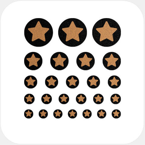 copper "Star" reusable privacy sticker set CamTag