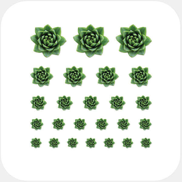 reusable webcam cover sticker sheet with multi-size assortment for laptops tablets and smartphones – green Succulent CamTag 