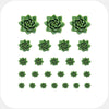 green succulent reusable privacy sticker set CamTag