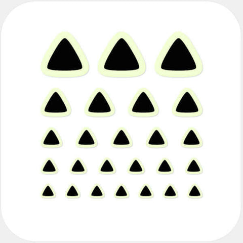 luminescent day "triangle" reusable privacy sticker set CamTag