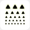 luminescent day "triangle" reusable privacy sticker set CamTag