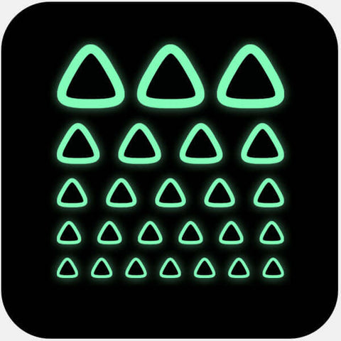 luminescent night "triangle" reusable privacy sticker set CamTag