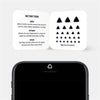 dark "triangle" reusable privacy sticker CamTag on phone