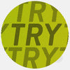 neon yellow "try" reusable macbook sticker tabtag