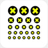 neon yellow "x" reusable privacy sticker set CamTag