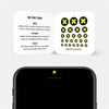 neon yellow "x" reusable privacy sticker CamTag on phone