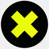 neon yellow "x" reusable macbook sticker tabtag
