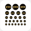 golden "Yes" reusable privacy sticker set CamTag