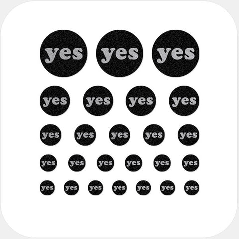 spacegray "Yes" reusable privacy sticker set CamTag