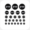 spacegray "Yes" reusable privacy sticker set CamTag