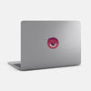 colorful "alien" reusable macbook sticker tabtag on a mac by plugyou
