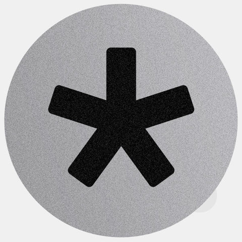 spacegray "Asterisk" reusable macbook sticker tabtag