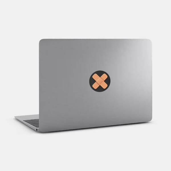 Band-aid reusable macbook sticker tabtag on a mac by plugyou