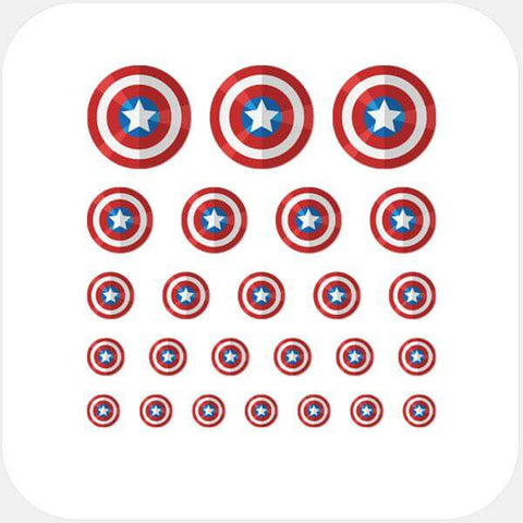 superheroes "Captain America" reusable privacy sticker set CamTag by plugyou