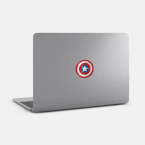 superheroes "Captain America" reusable macbook sticker tabtag on a mac by plugyou