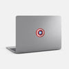 superheroes "Captain America" reusable macbook sticker tabtag on a mac by plugyou