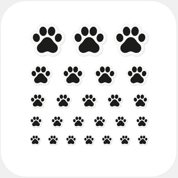 white animals "cat paw" reusable privacy sticker set CamTag