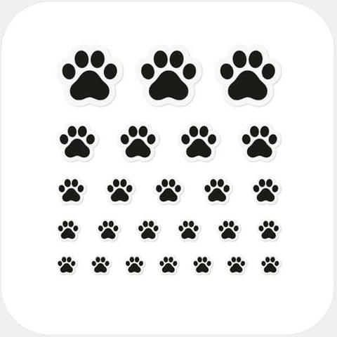 white animals "cat paw" reusable privacy sticker set CamTag