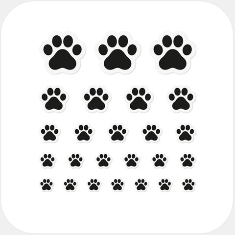 white animals "cat paw" reusable privacy sticker set CamTag