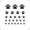 white animals "cat paw" reusable privacy sticker set CamTag