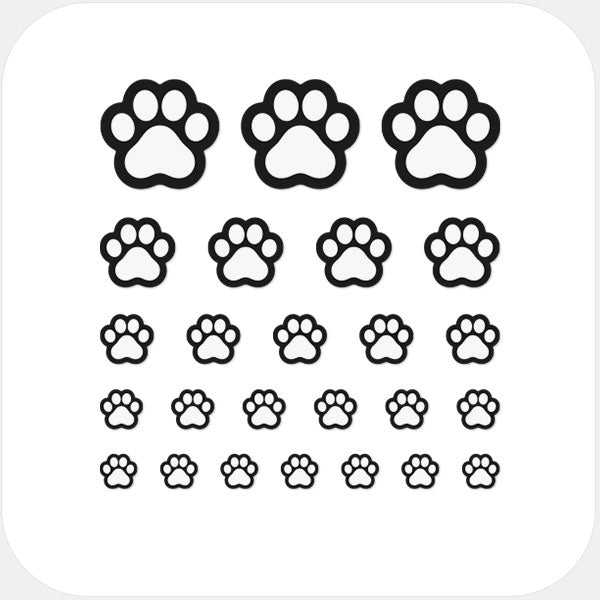 dark animals "cat paw" reusable privacy sticker set CamTag