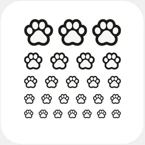 dark animals "cat paw" reusable privacy sticker set CamTag