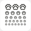 dark animals "cat paw" reusable privacy sticker set CamTag