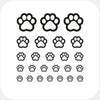dark animals "cat paw" reusable privacy sticker set CamTag