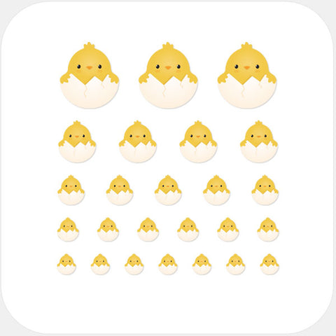 animals "Chick" reusable privacy sticker set CamTag