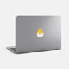 animals "Chick" reusable macbook sticker tabtag on a laptop