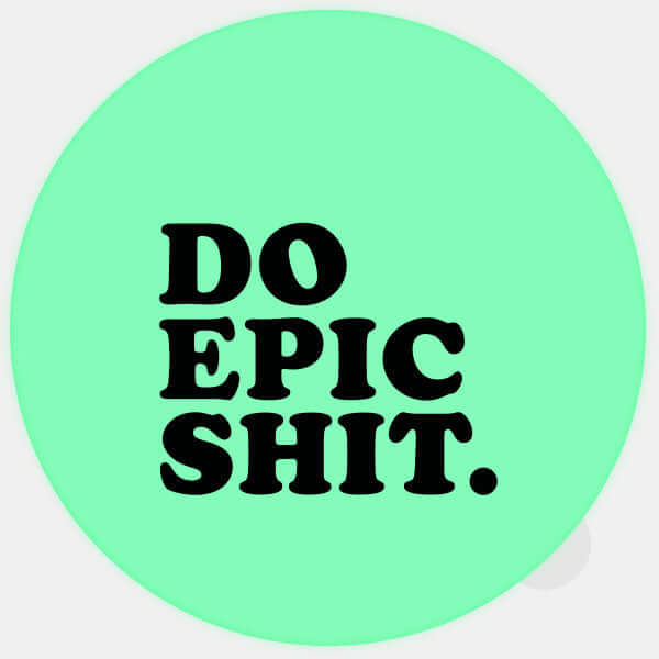 luminescent night Do Epic Shit reusable macbook sticker tabtag