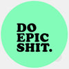luminescent night "DoEpicShit" reusable macbook sticker tabtag