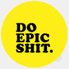 typographic "Do Epic Shit" reusable macbook sticker tabtag