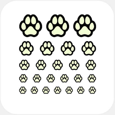 luminescent day "DogPaw" reusable privacy sticker set CamTag