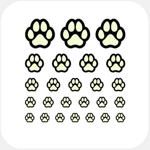 luminescent day "DogPaw" reusable privacy sticker set CamTag